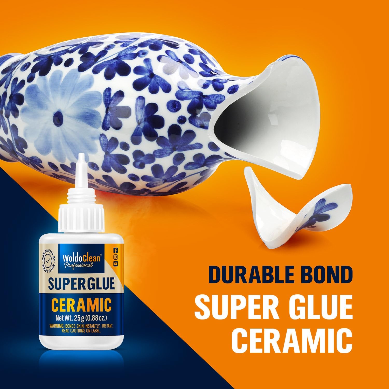 Ceramic Porcelain Glue WoldoClean 25g Super Waterproof