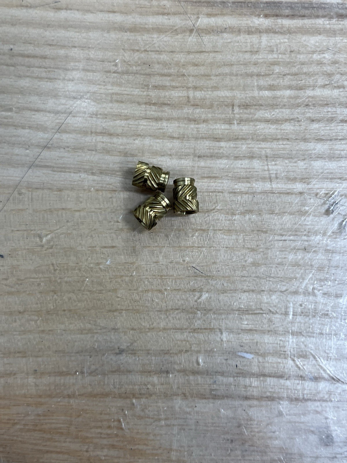 10 E-Z Press Brass Threaded Insert for Plastic - Flush 6-32, .281 Long