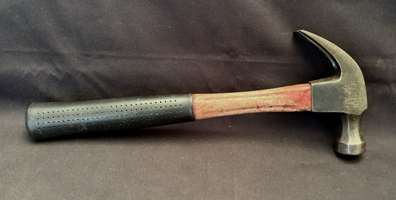 Preowned Vintage 16 Oz Plumb FA-57 USA Made 13" Fiberglass Permabond Claw Hammer