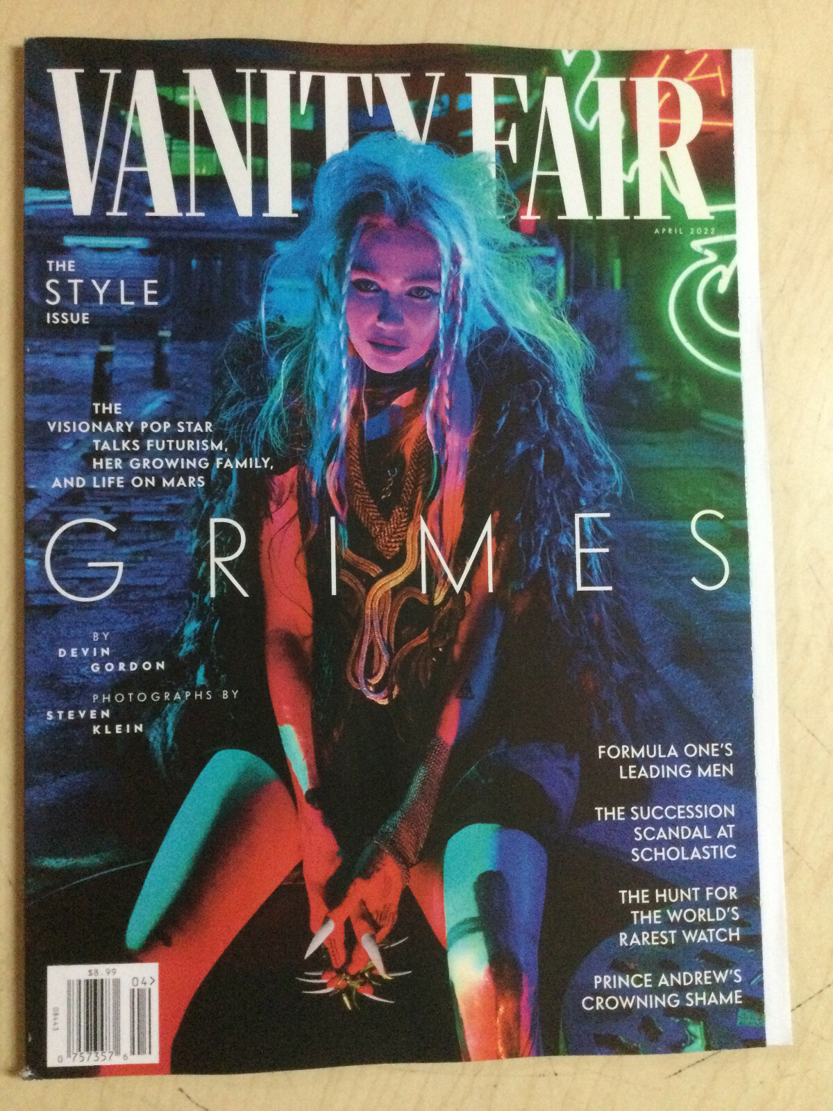 april 2022 VANITY FAIR Grimes World Exclusive + The Style issue