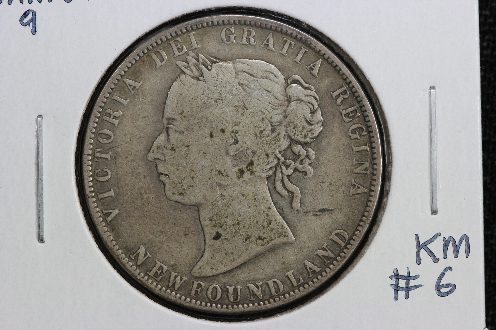 1899 Newfoundland 50 Cents Narrow 9 Variety KM# 6 38GG