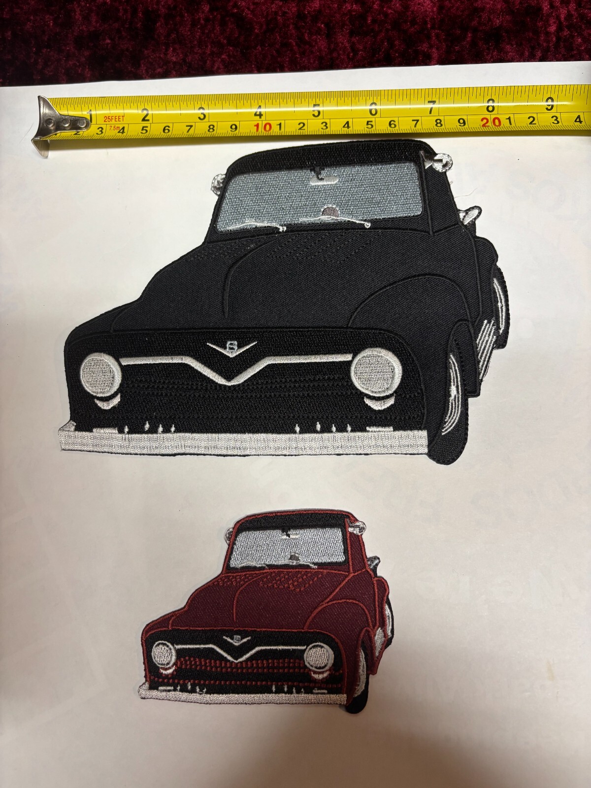 PICKUP TRUCK    LARGE & SMALL  2  Embroidered Patches  QUALITY IRON ON or SEW ON