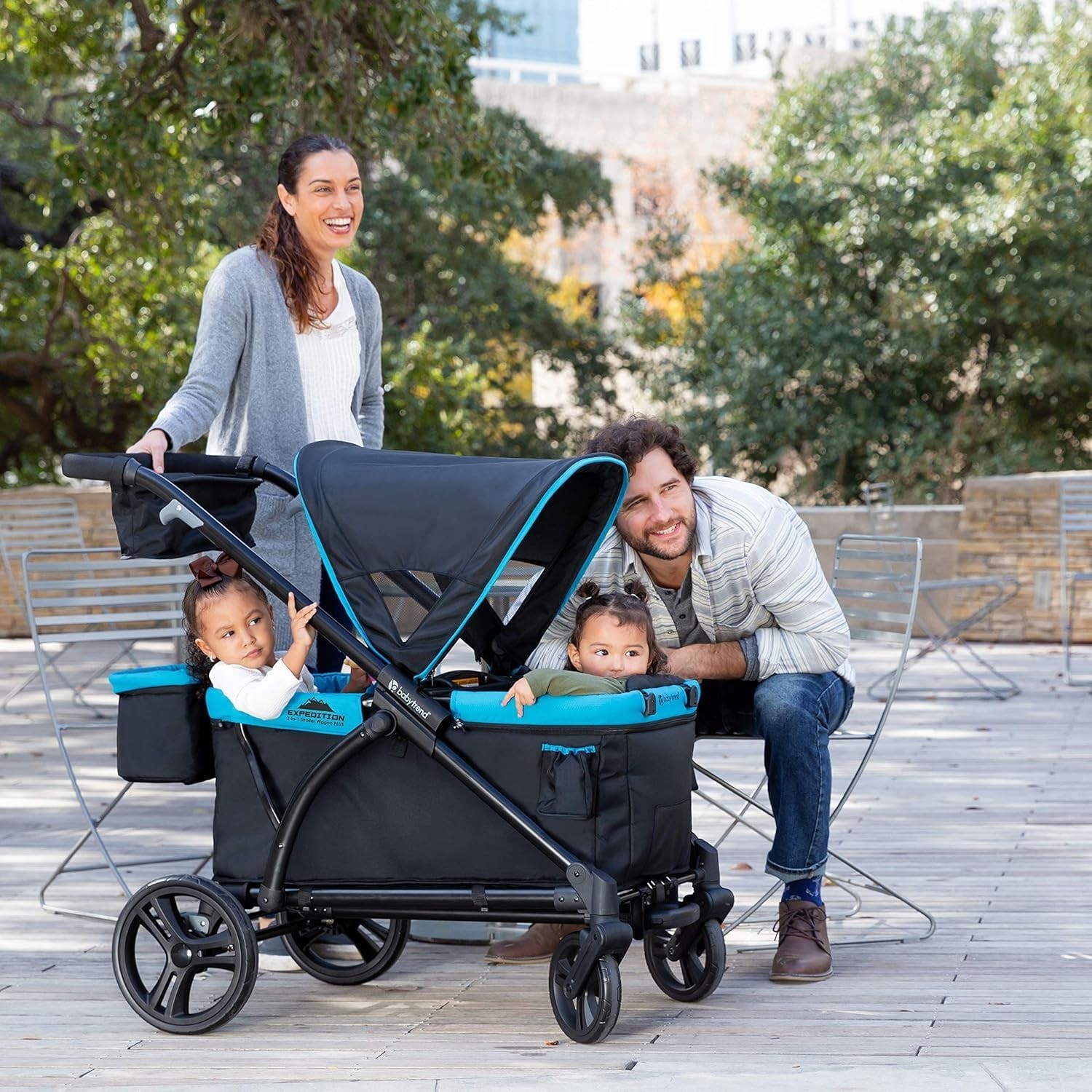 Expedition 2 in 1 Stroller Wagon Plus Ultra Black with Extra Large Cargo Space
