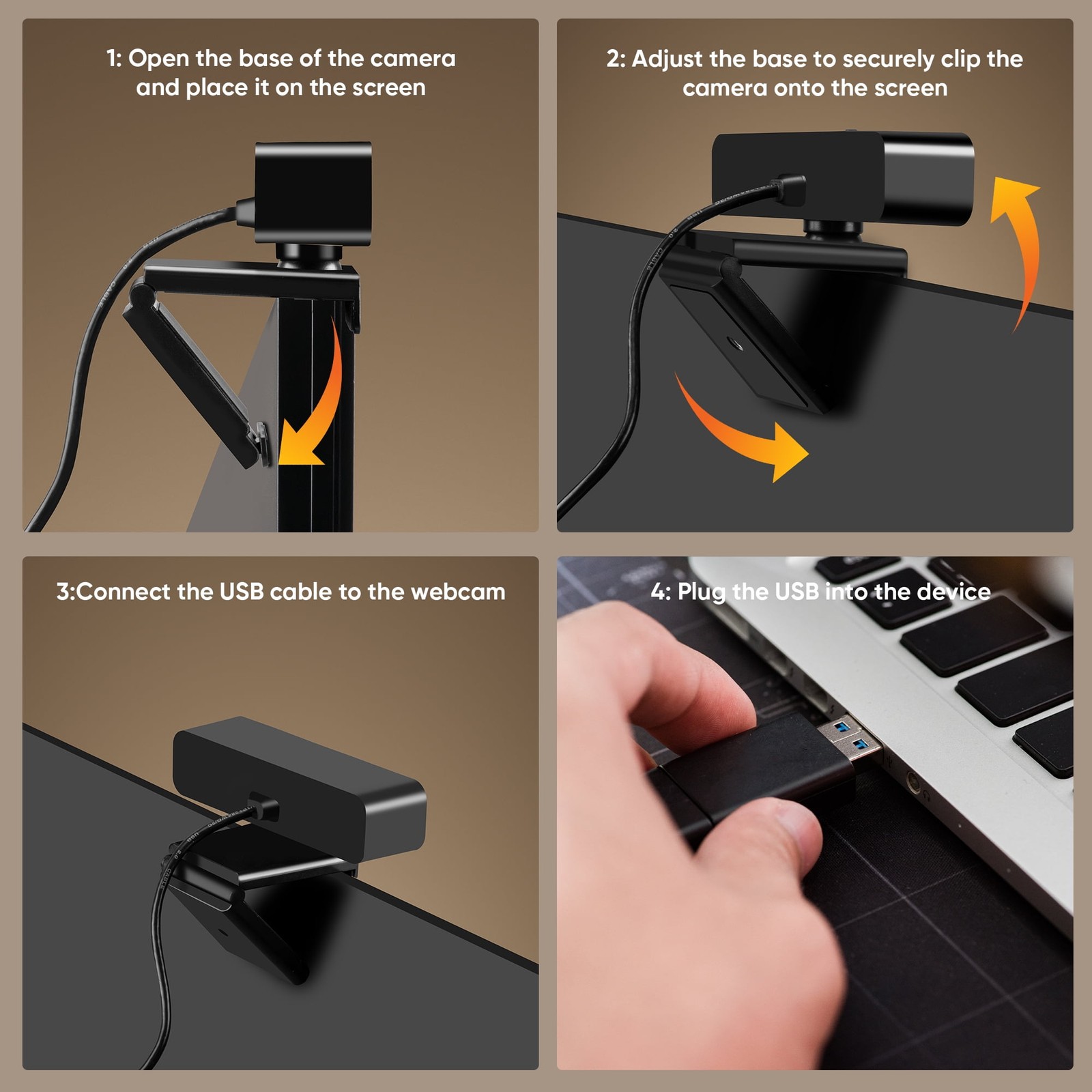 Webcam with Dual Microphone