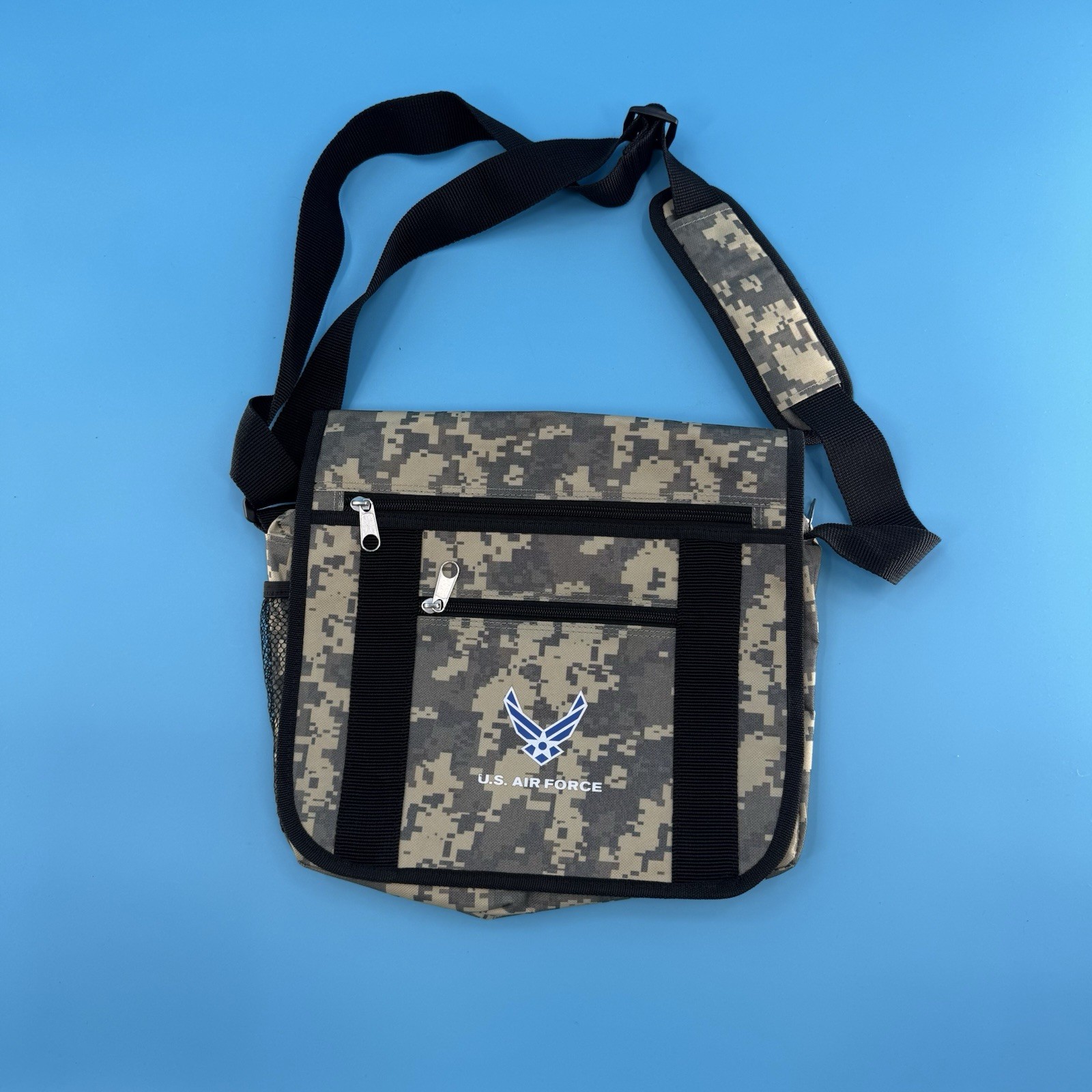 U.S. Air Force Digital Camo Messenger Bag Military Crossbody Shoulder