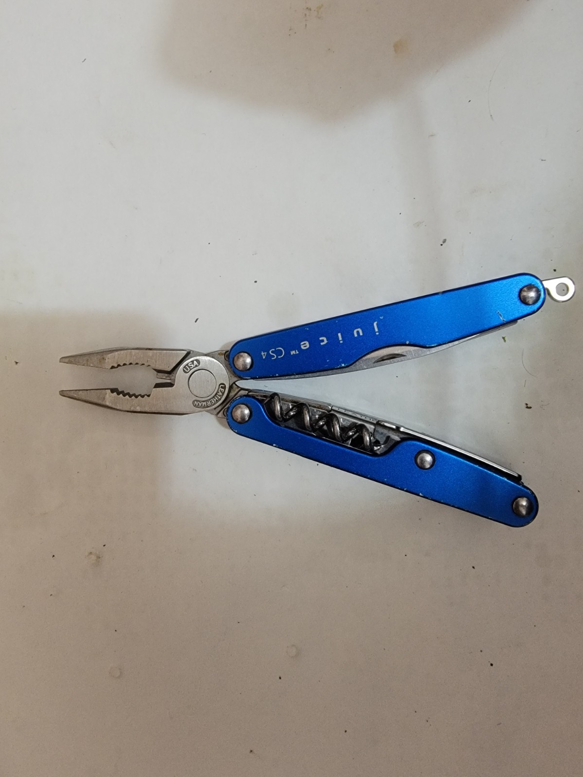 Leatherman Juice CS4 Blue Multi-Tool Folding Pliers Knife Scissors Corkscrew