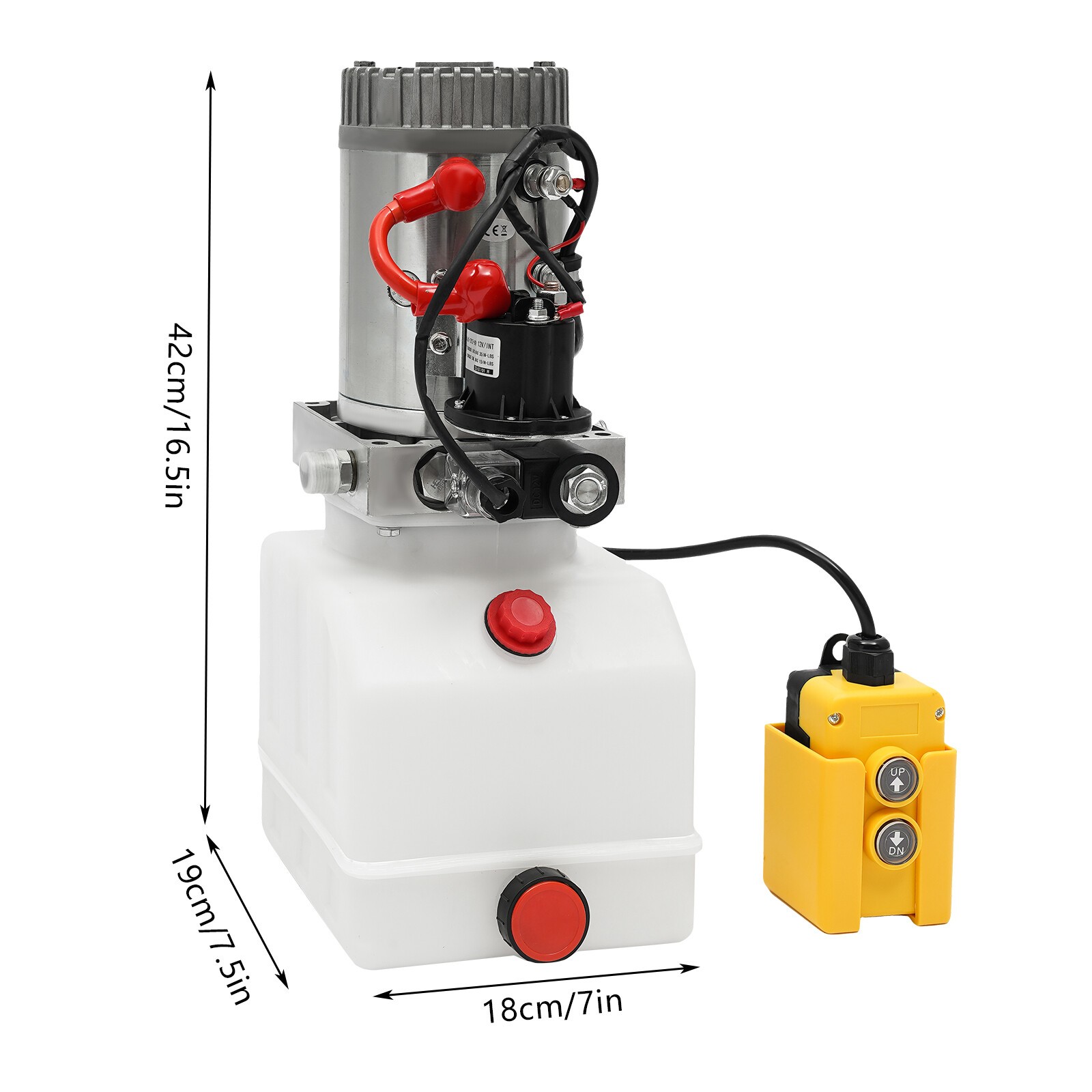 12V 3000W Hydraulic Pump Compact Electric Power Unit w/ Remote Control 2850rpm