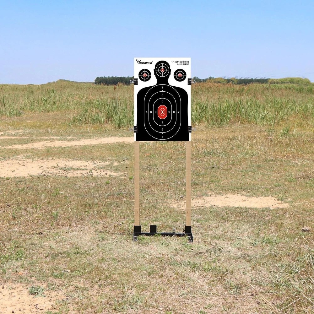 Adjustable Target Stand Base for Paper Shooting Cardboard Silhouette H Shape Sta