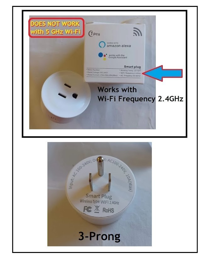 SMART PLUG Wall Outlet Appliance / TV On-Off Control, Alexa & Google 2.4GHz WIFI