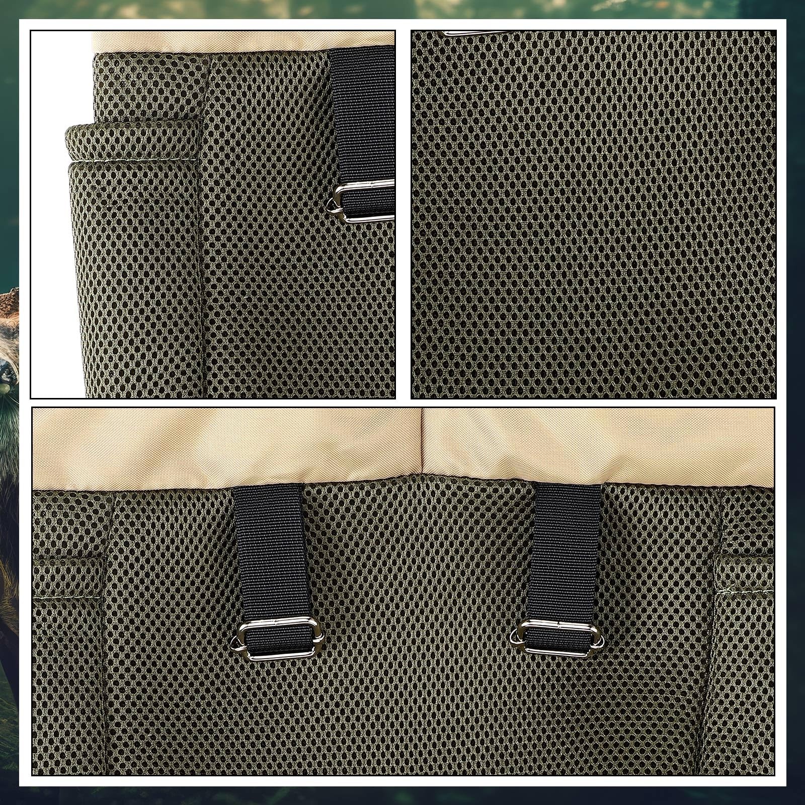 2 Pcs Saddle Hunting Dump Bag Saddle Pouches with Drawstring Closure Mesh Bag...