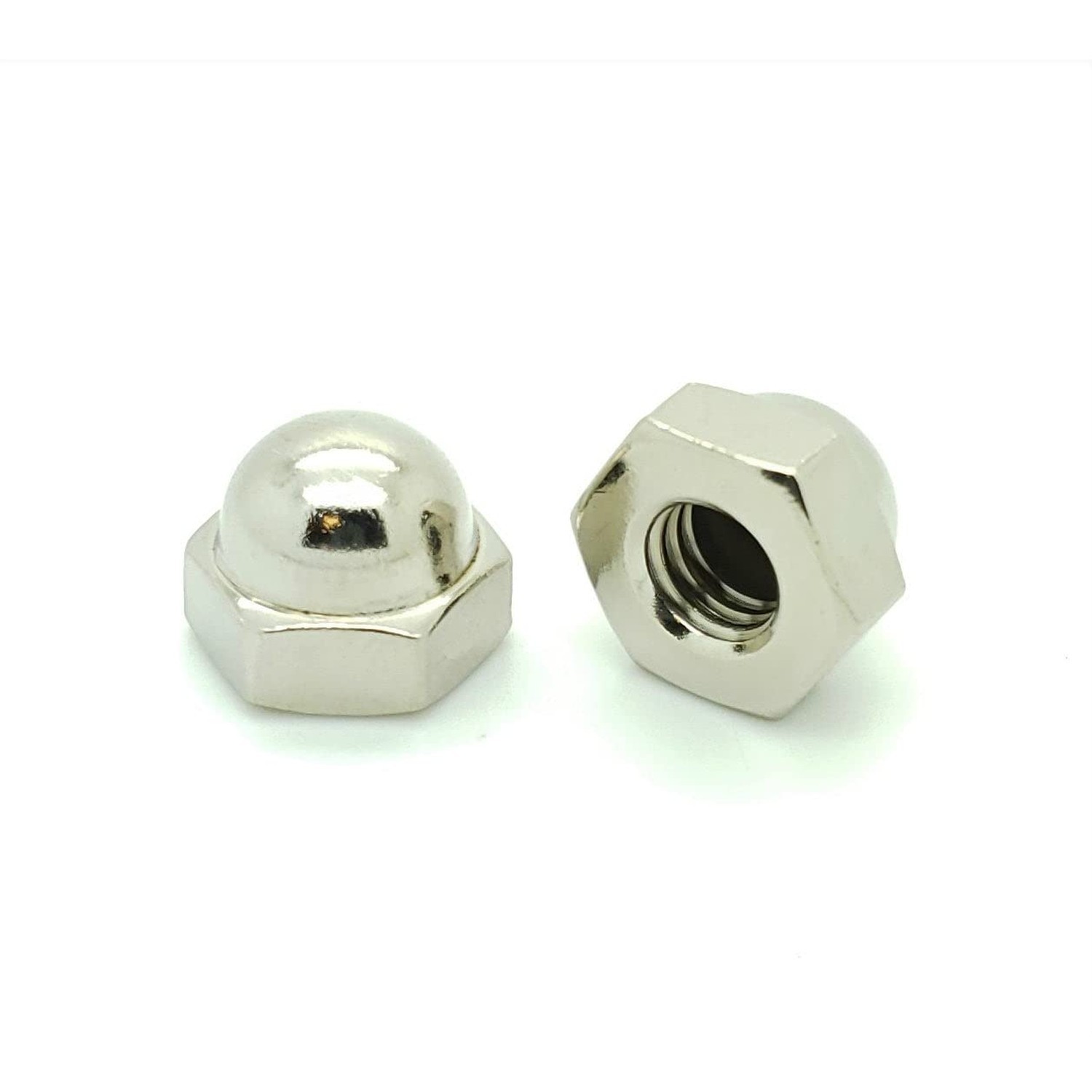 Ten (10) 1/2-13 Nickel Plated Acorn Hex Cap Nuts (BCP246)