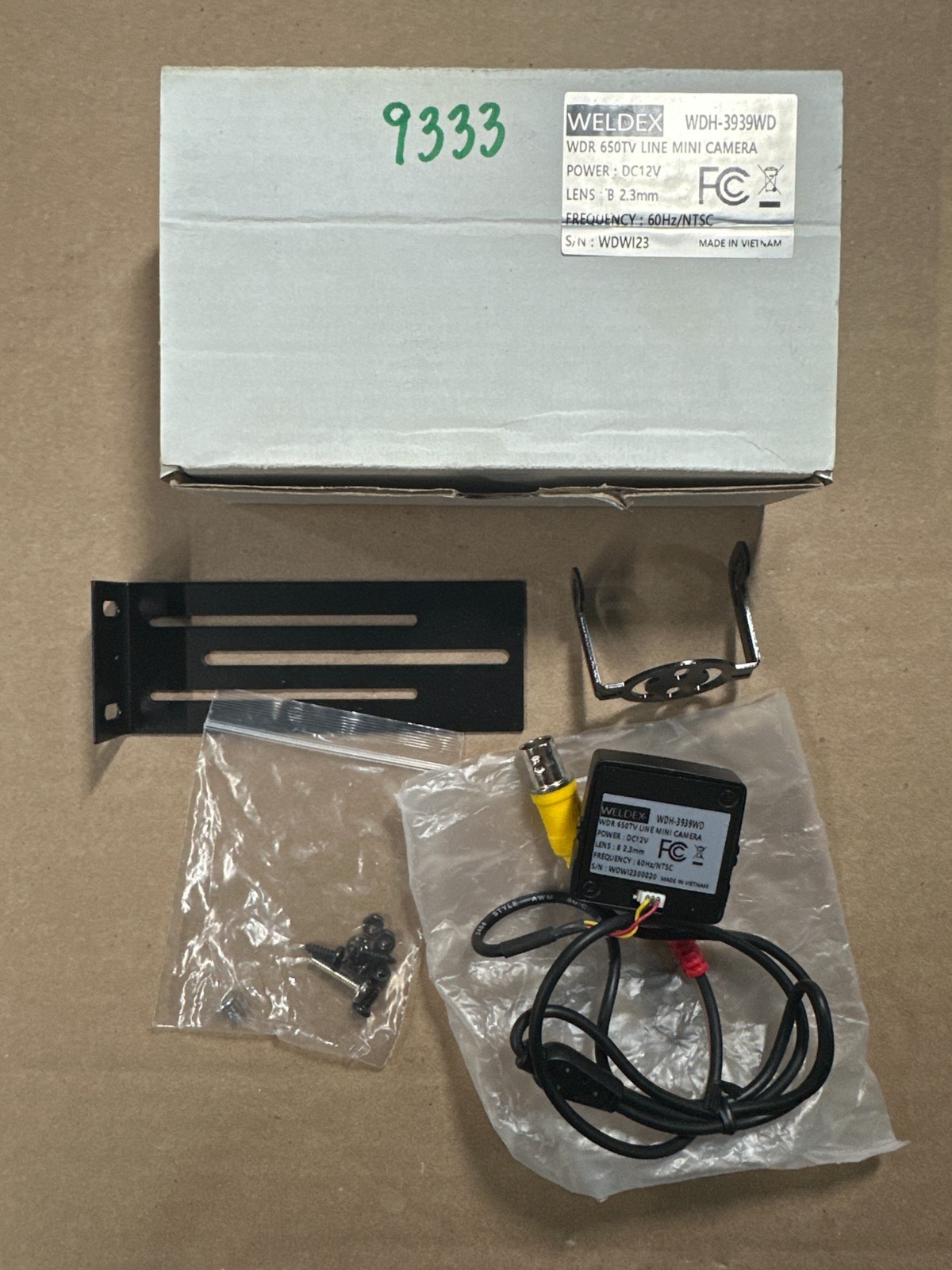 WELDEX WDH-3939WD WDR 650TV LINE MINI CAMERA