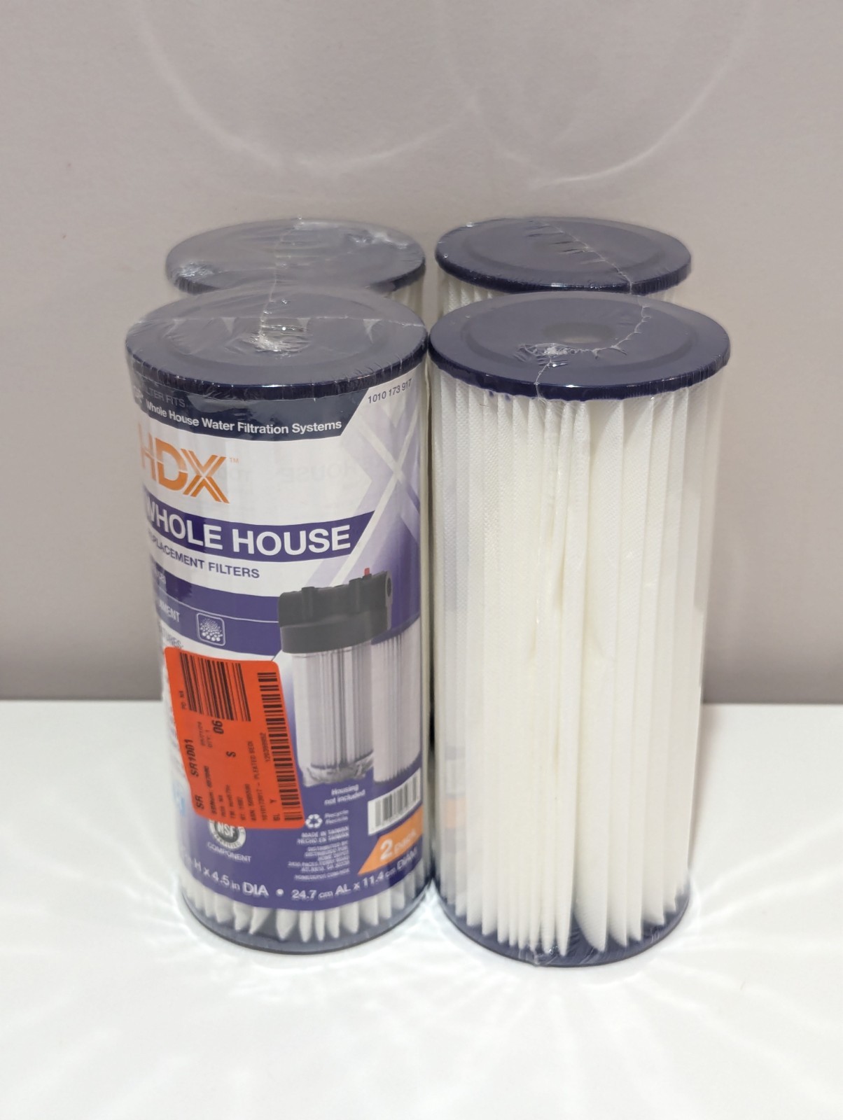 4-Pack HDX GE FXHSC Whole House Water Filters GXWH40L GXWH35F GNWH38S