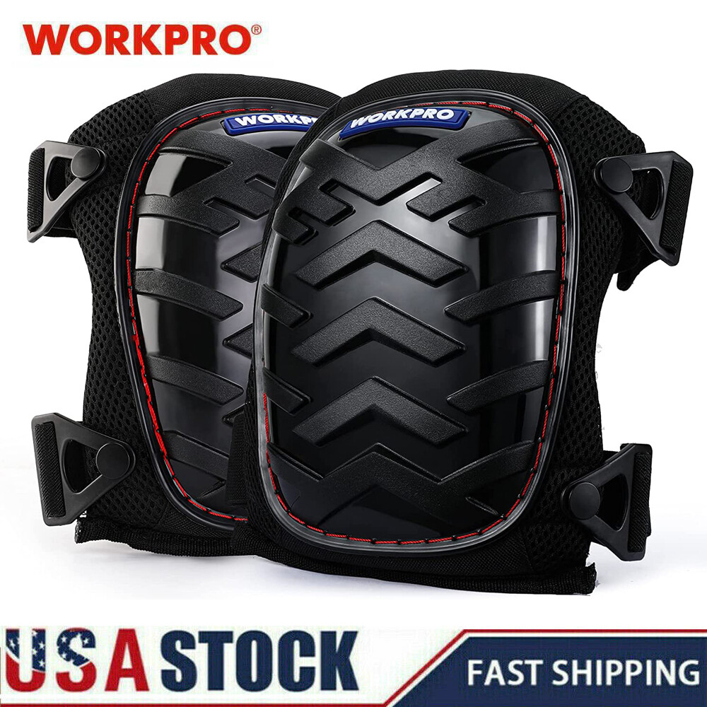 WORKPRO Professional Knee Pads With Anti-Slip Straps Ergonomic Foam Cushion New