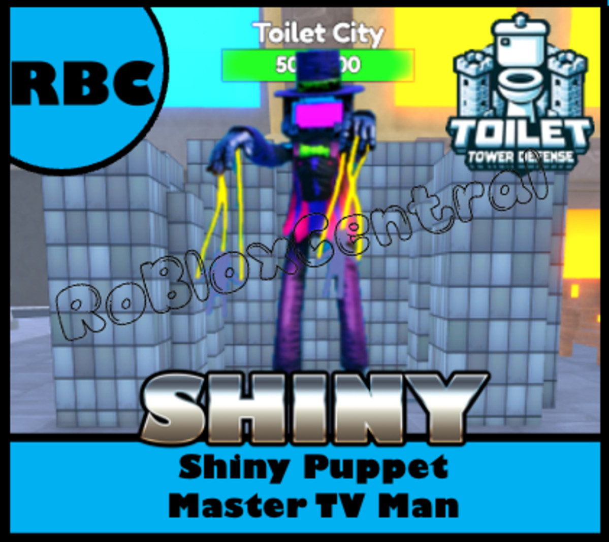 SHINY PUPPET MASTER TV MAN - CHEAP TOILET TOWER DEFENSE - TTD UNIT