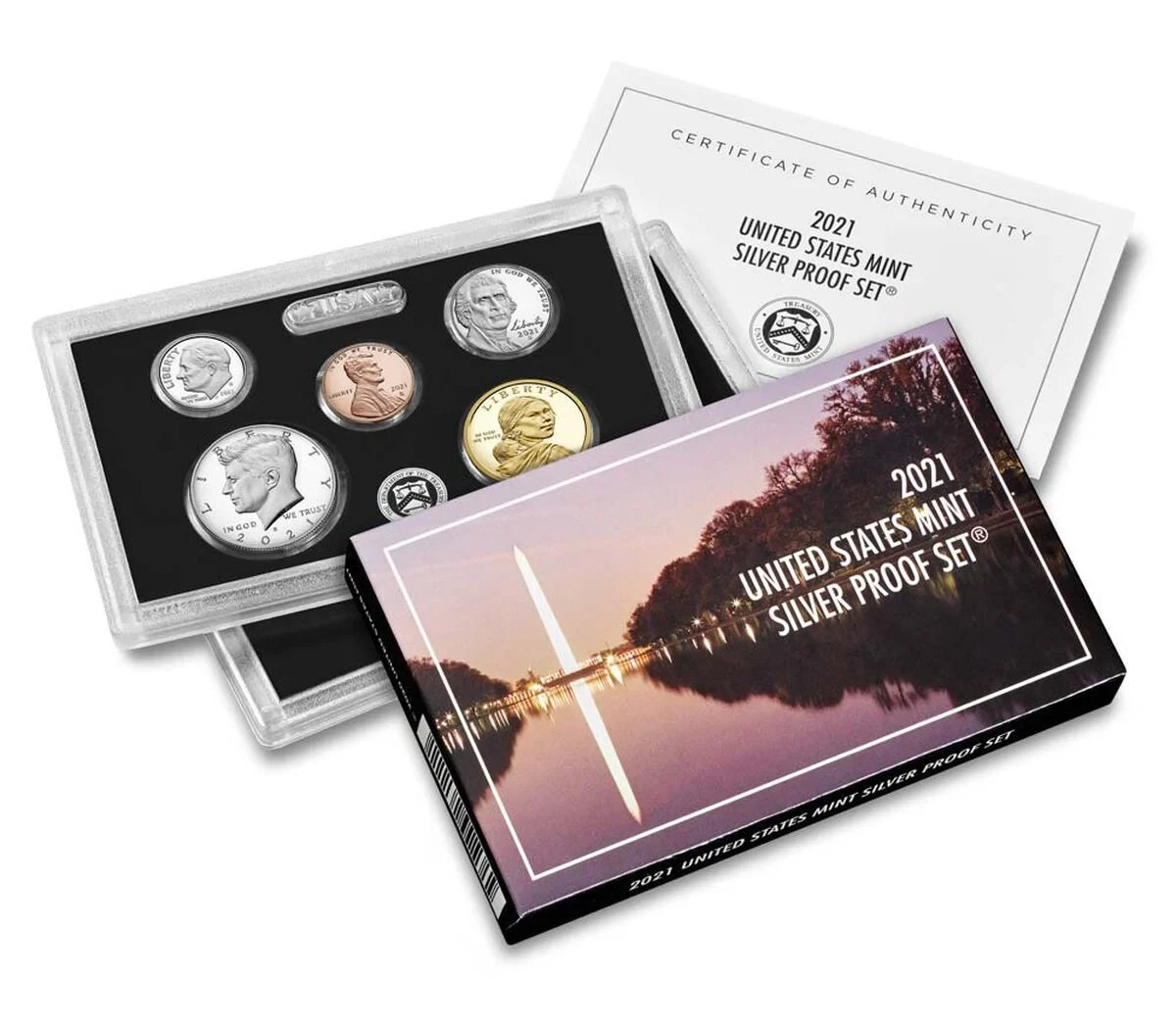 2021 U.S. Mint Silver Proof Set with Box and COA *JE