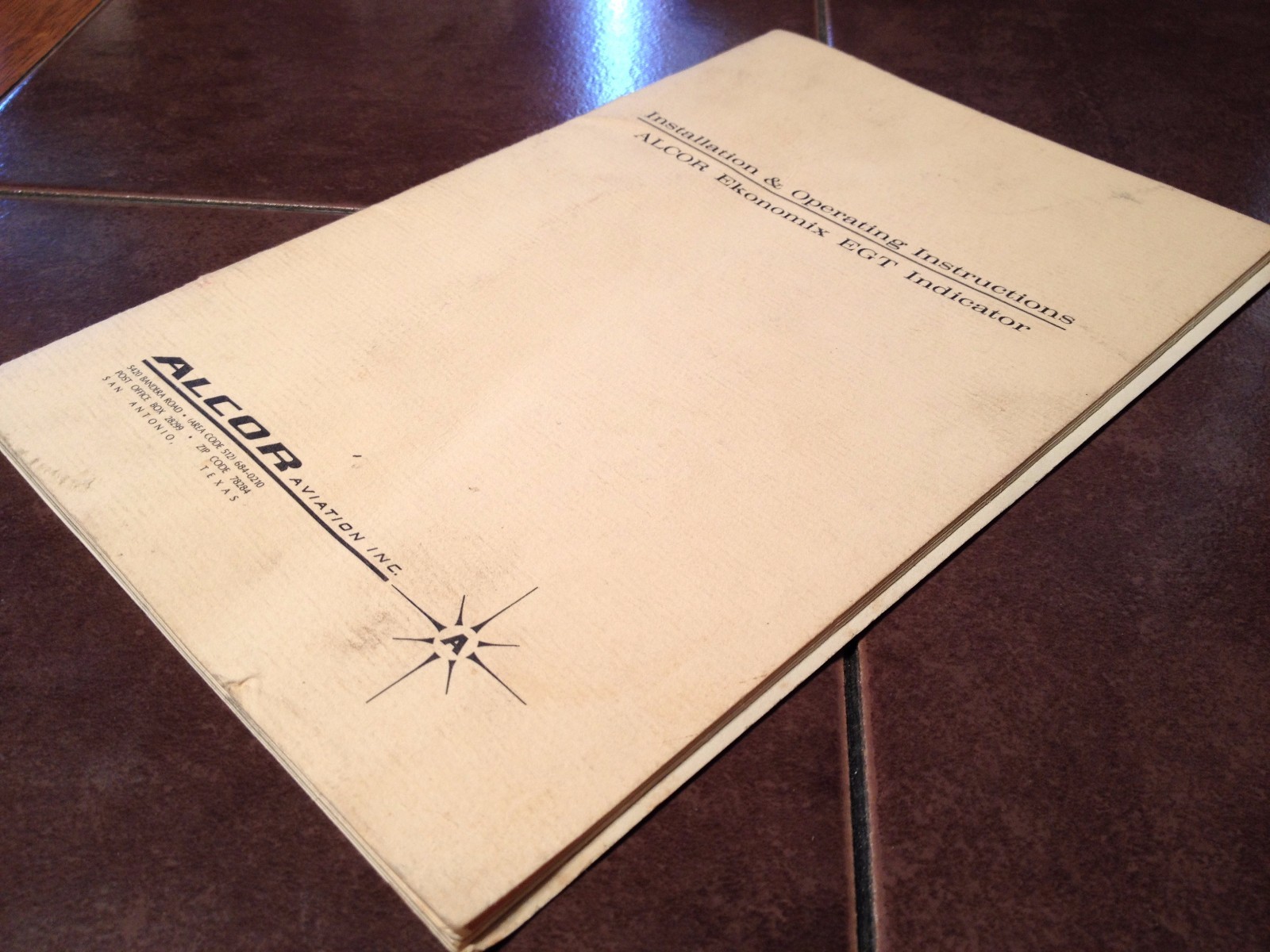 Alcor Ekonomix EGT Indicator Installation & Operating Manual