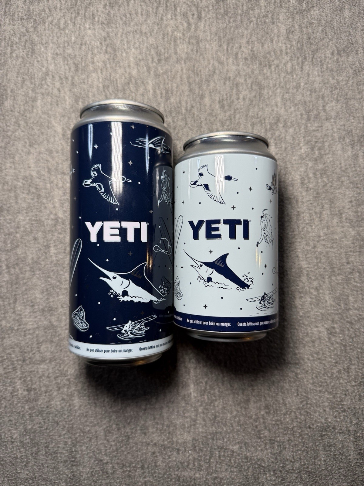 Yeti Pop Top Stash Can’s (Lot Of 2)- 16oz & 12oz/Dark Blue/Light Blue