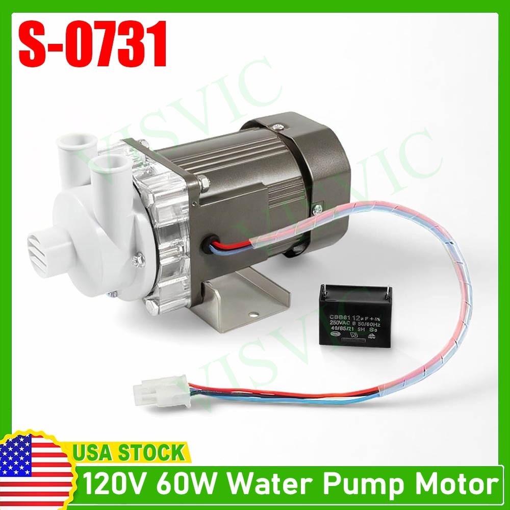 120V 60W Water Pump Motor Assembly for Hoshizaki 900-SD S-0731 Ice Machine Motor