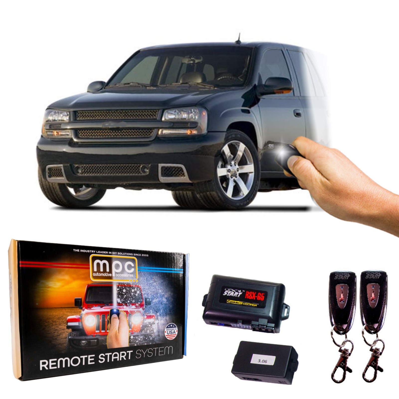 1-Button Remote Start Kit For 2002-2008 Chevrolet Trailblazer - Prewired