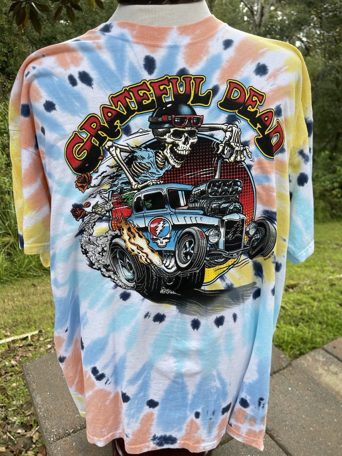 Grateful Dead Tie Dye fabulous T Shirt Liquid Blue, 2XL Rare ! 2022