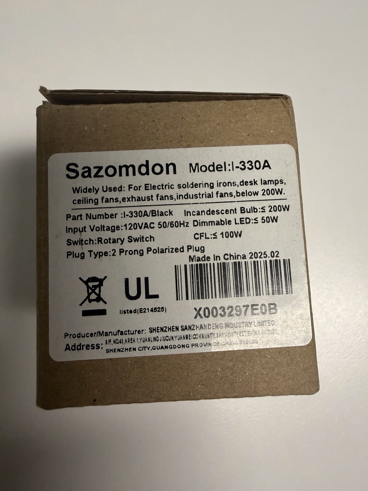 Soldering Iron Temperature Control Power Control Dimmer Switch Plug