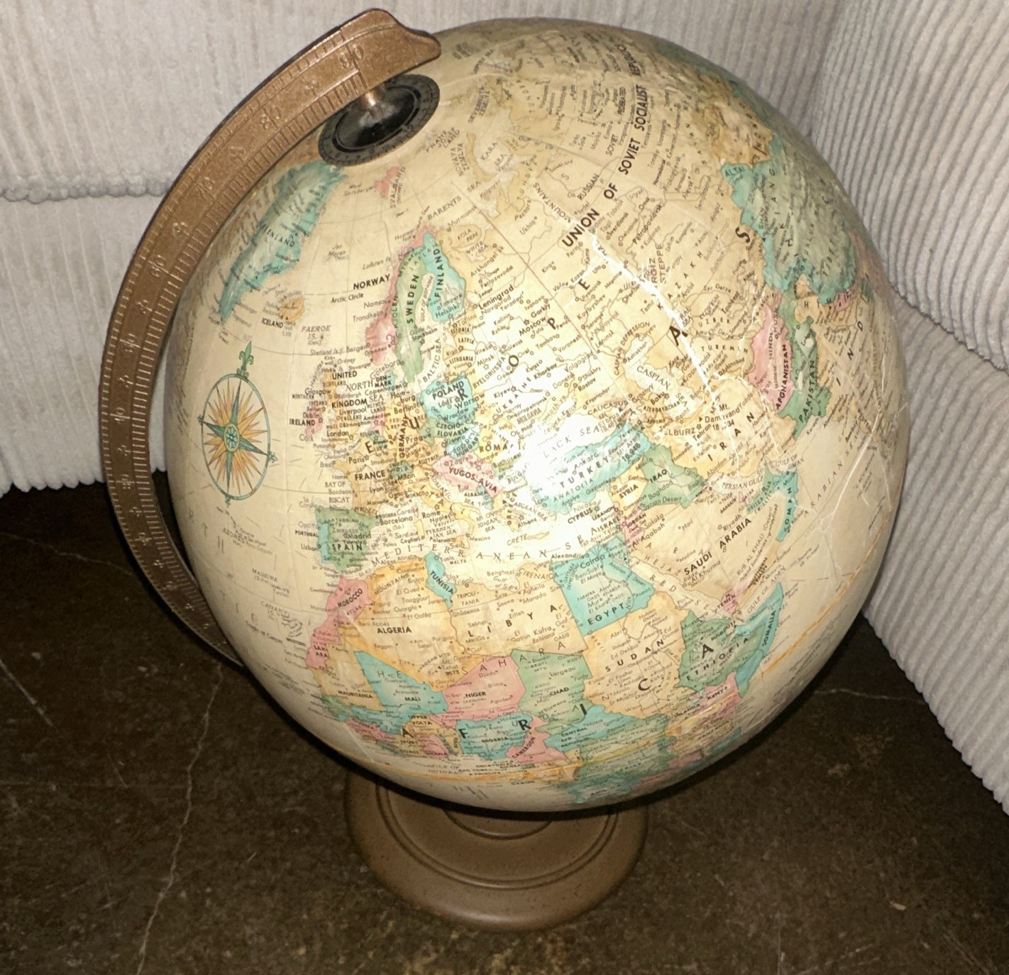Replogle Globes World Classic Series 12in Tabletop Globe Rotating Metal Base