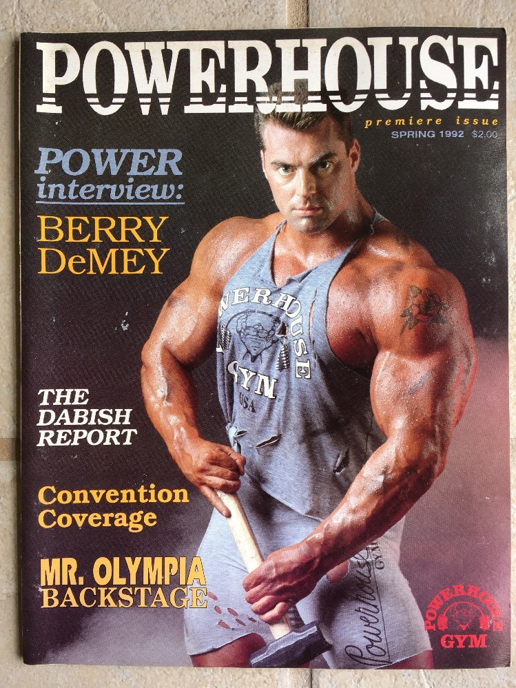 RARE PREMIER ISSUE 1 Powerhouse Gym Magazine 1992 NPC IFBB BODYBUILDING DeMey