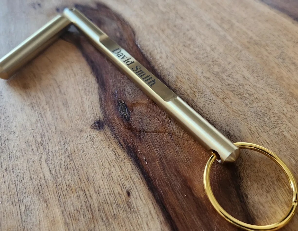 Solid Brass Custom Elevator Door Key, Single Drop Key