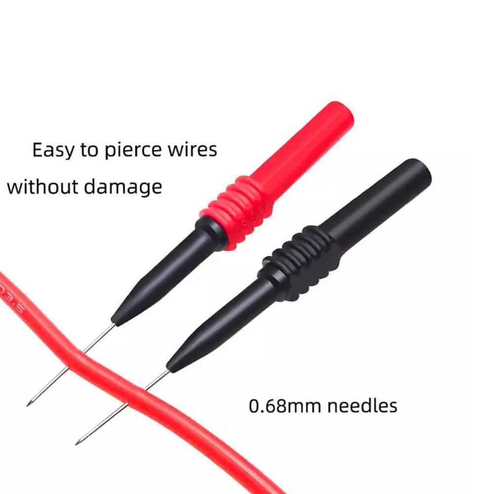 15x 4mm Banana To Banana Plug Test Leads Kit Wire Piercing Probes Alligator Clip