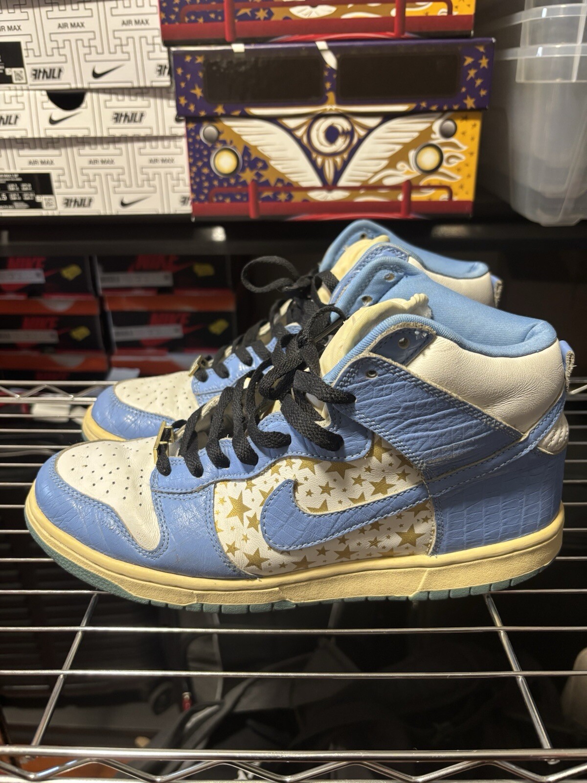 Nike Dunk High Pro SB Supreme Blue Stars 2003 Size 9.5 307385-141 SHIPS FAST