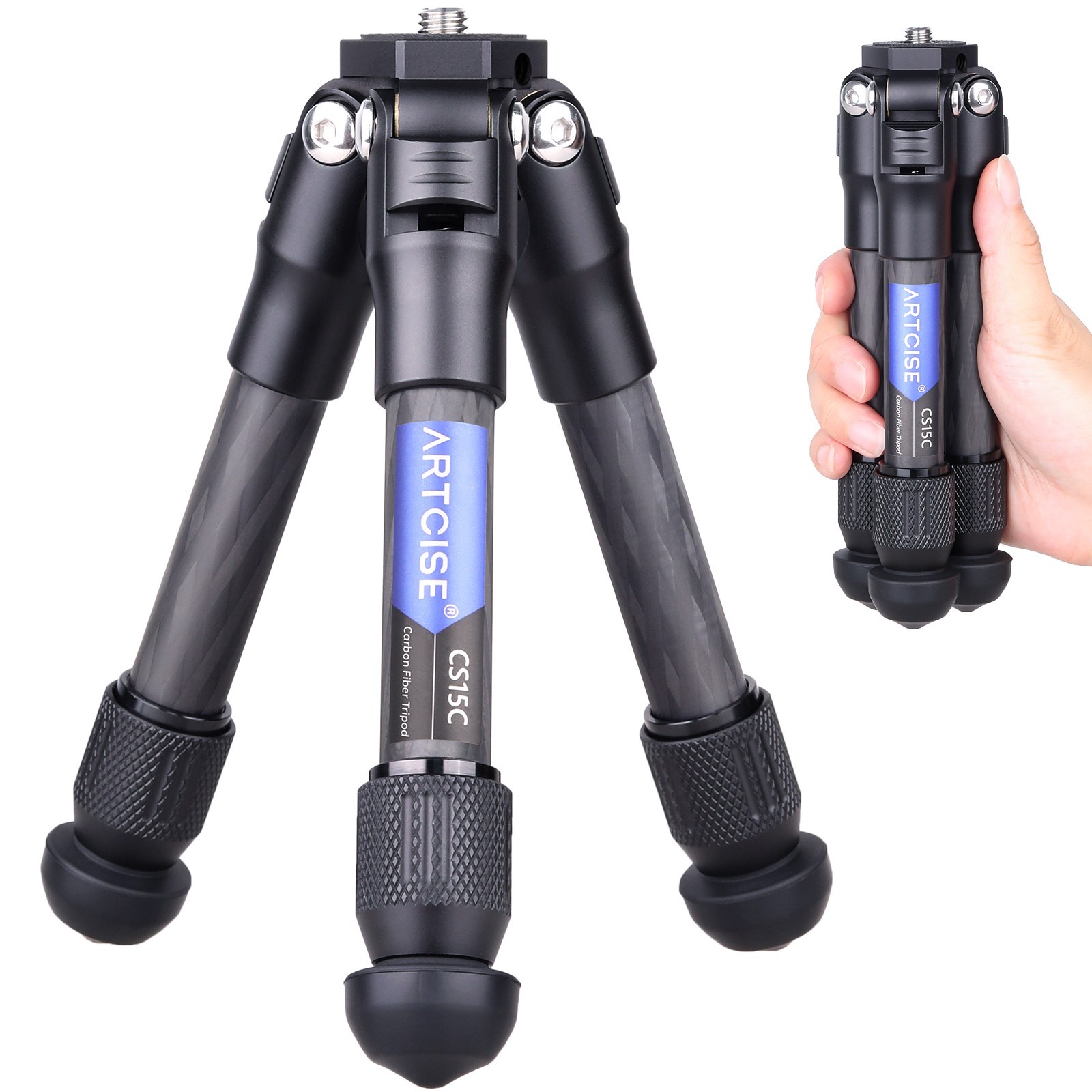 Mini Camera Tripod Carbon Fiber Tabletop Tripod Compact Portable Desktop Tripod