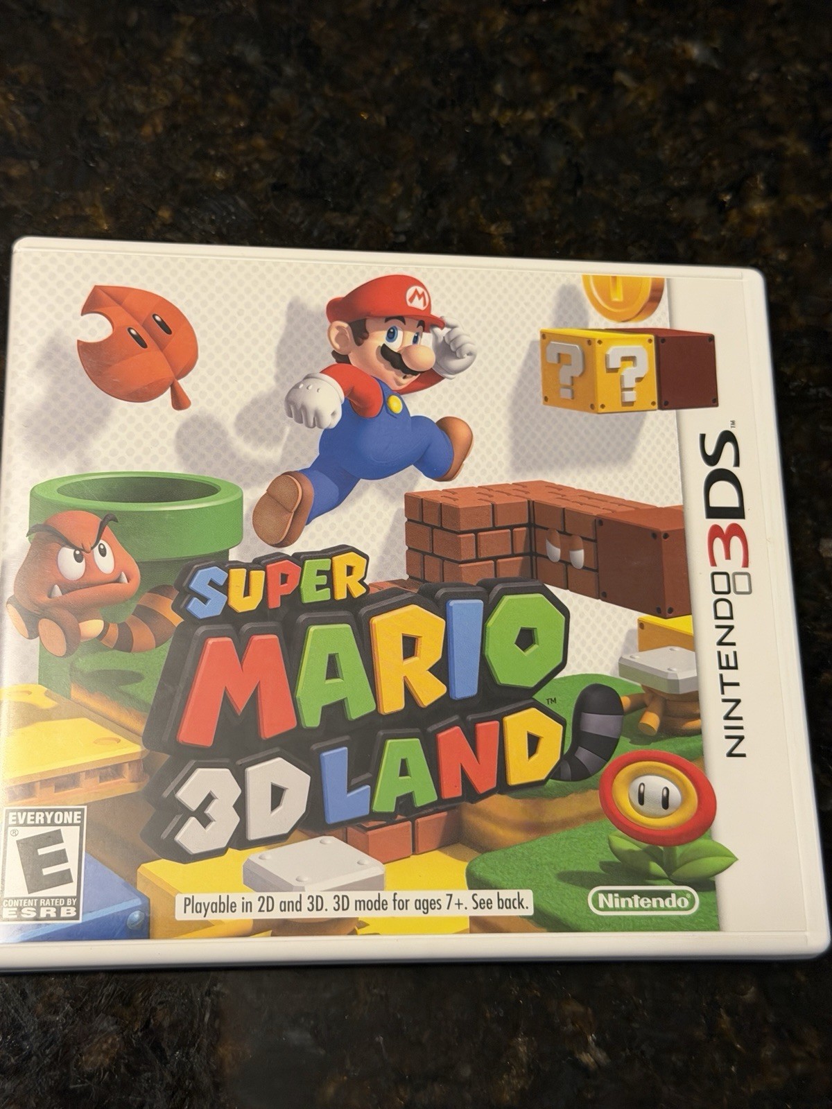 Mario 3d Land 3ds Case And Manual Only Clean NO GAME