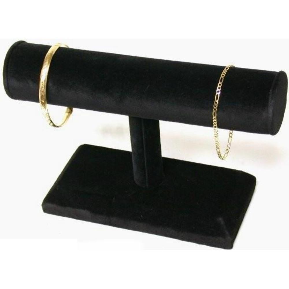 Black Velvet T-Bar Bracelet Watch Jewelry Display 7 1/2" x 4 7/8"