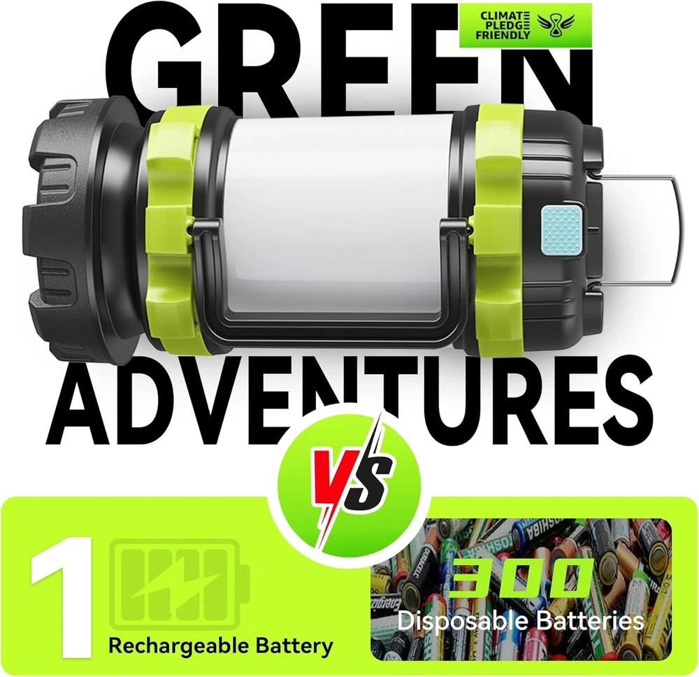 AlpsWolf Camping Flashlight, 6 Modes Camping Lantern Rechargeable LED Lantern fo