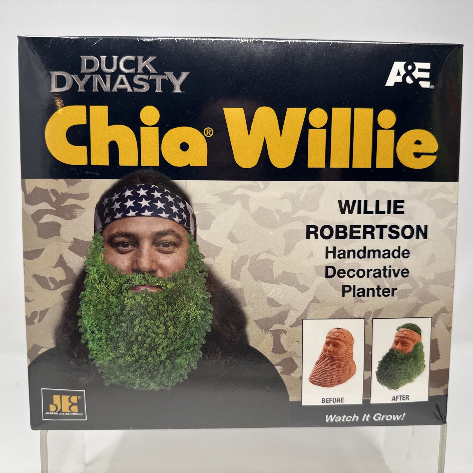 DUCK DYNASTY CHIA WILLIE - WILLIE ROBERTSON HANDMADE DECORATIVE PLANTER SEALED