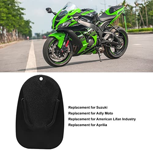 Motorcycle Kickstand Pad,Universal Side Foot Support Plate Kick Stand Black