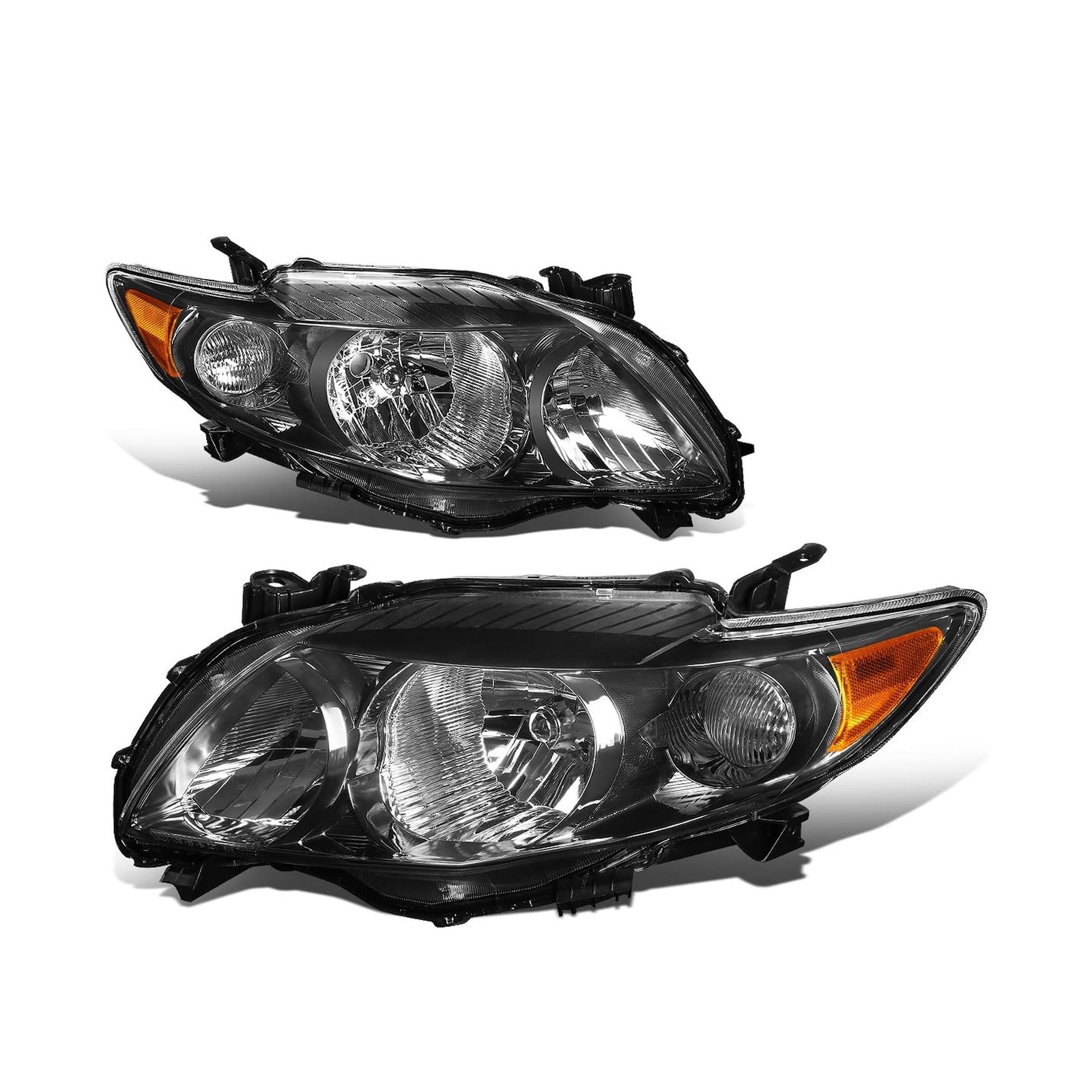 Auto Dynasty Halogen Headlights Assembly Headlamp Compatible with Toyota Coro...
