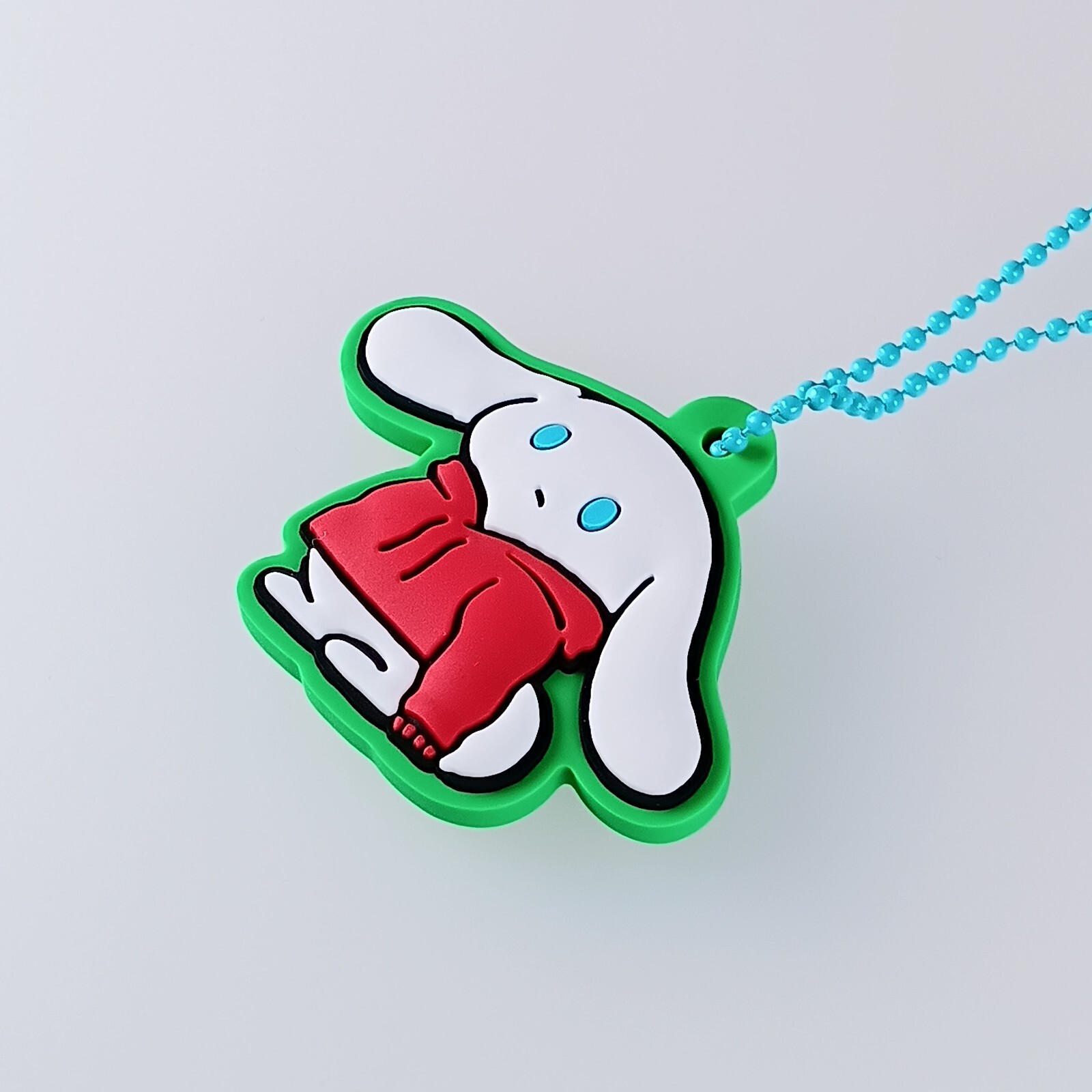 I. Cinnamoroll Sanrio Characters Relaxed Fluffy Rubber Keychain From Japan