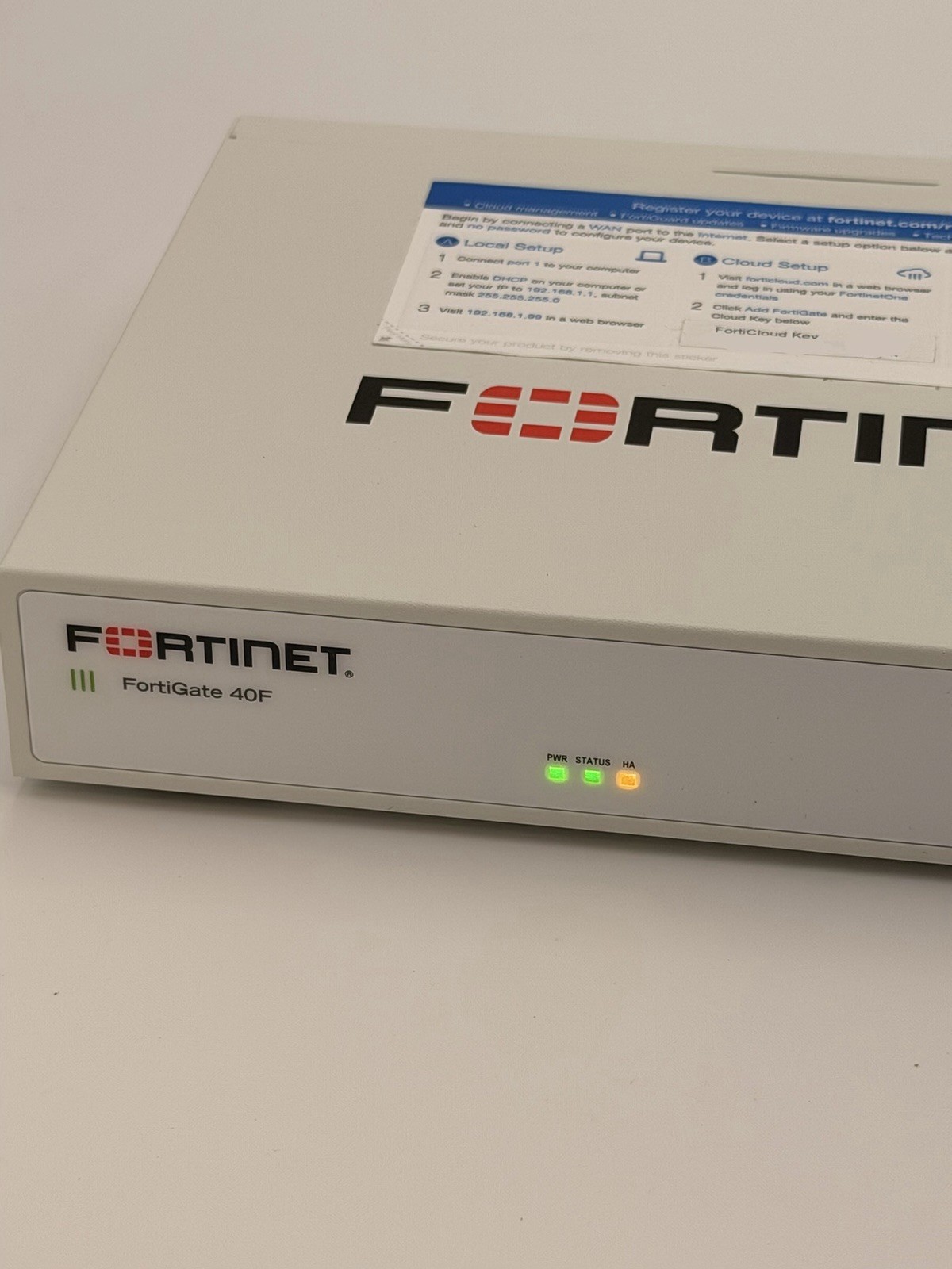 Fortinet FortiGate 40F FG-40F Firewall Security Appliance w/ Power Supply Box
