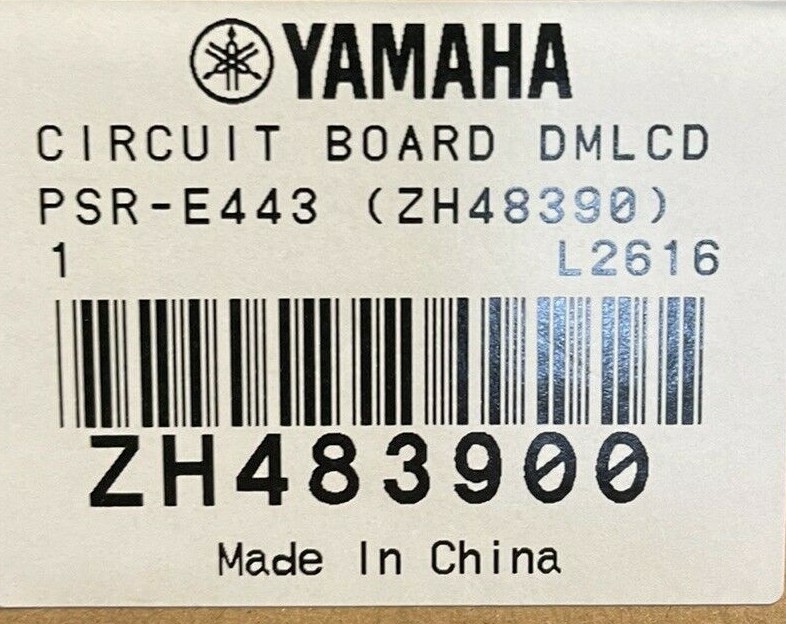 Yamaha DMLCD circuit board assembly for the PSR-E443 ZH483900