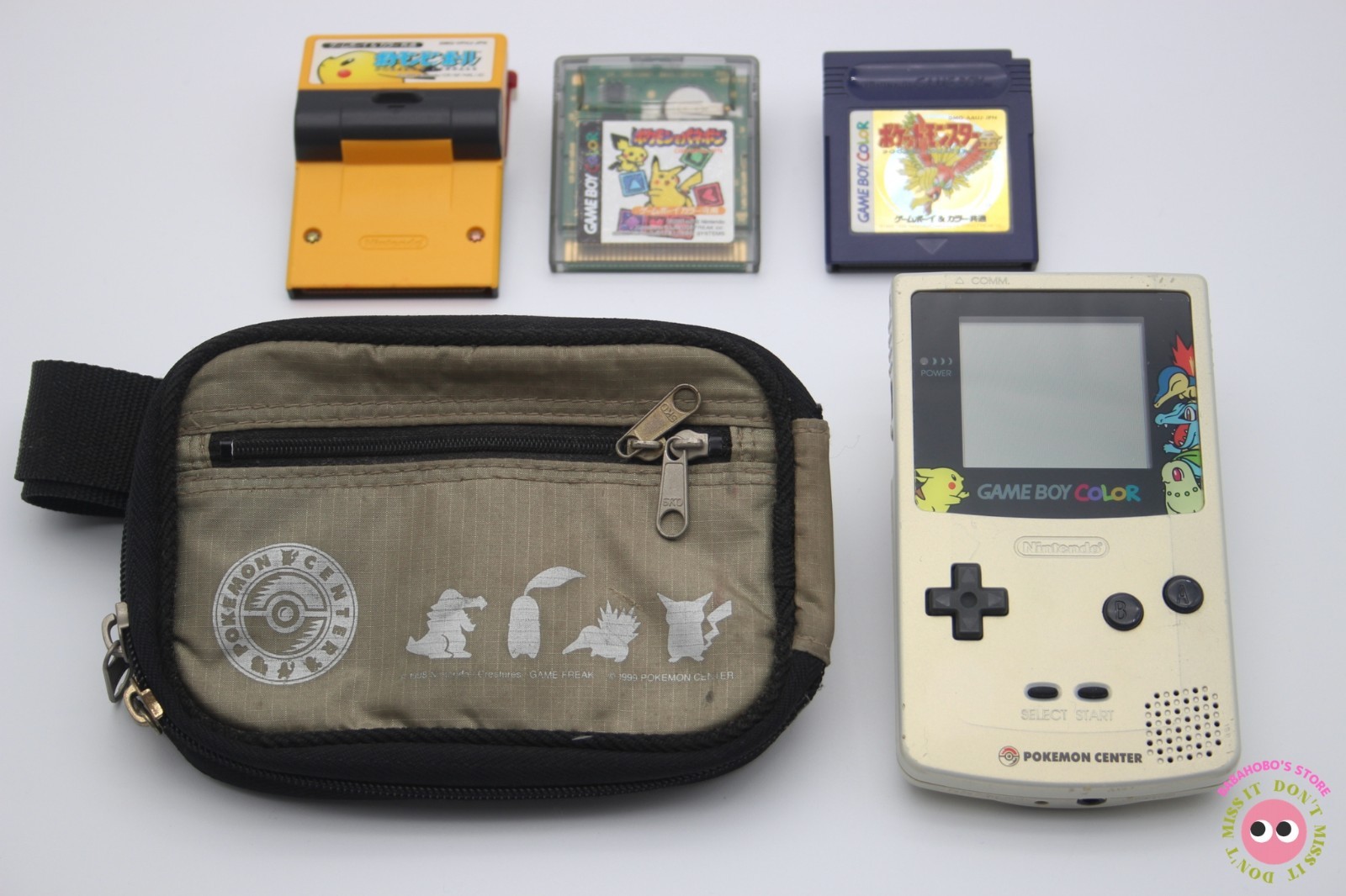 Nintendo Game Boy Color Pokemon Center Gold and Silver Edition Console & 3 games