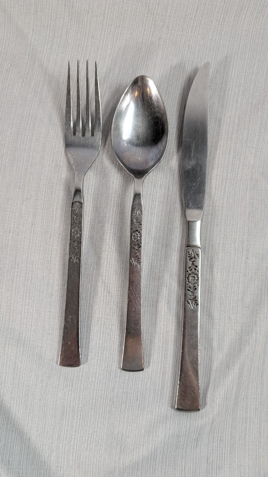 MCM Ekco Eterna CANTINA Stainless 18/8 Flatware 3 Piece Set Made in Japan