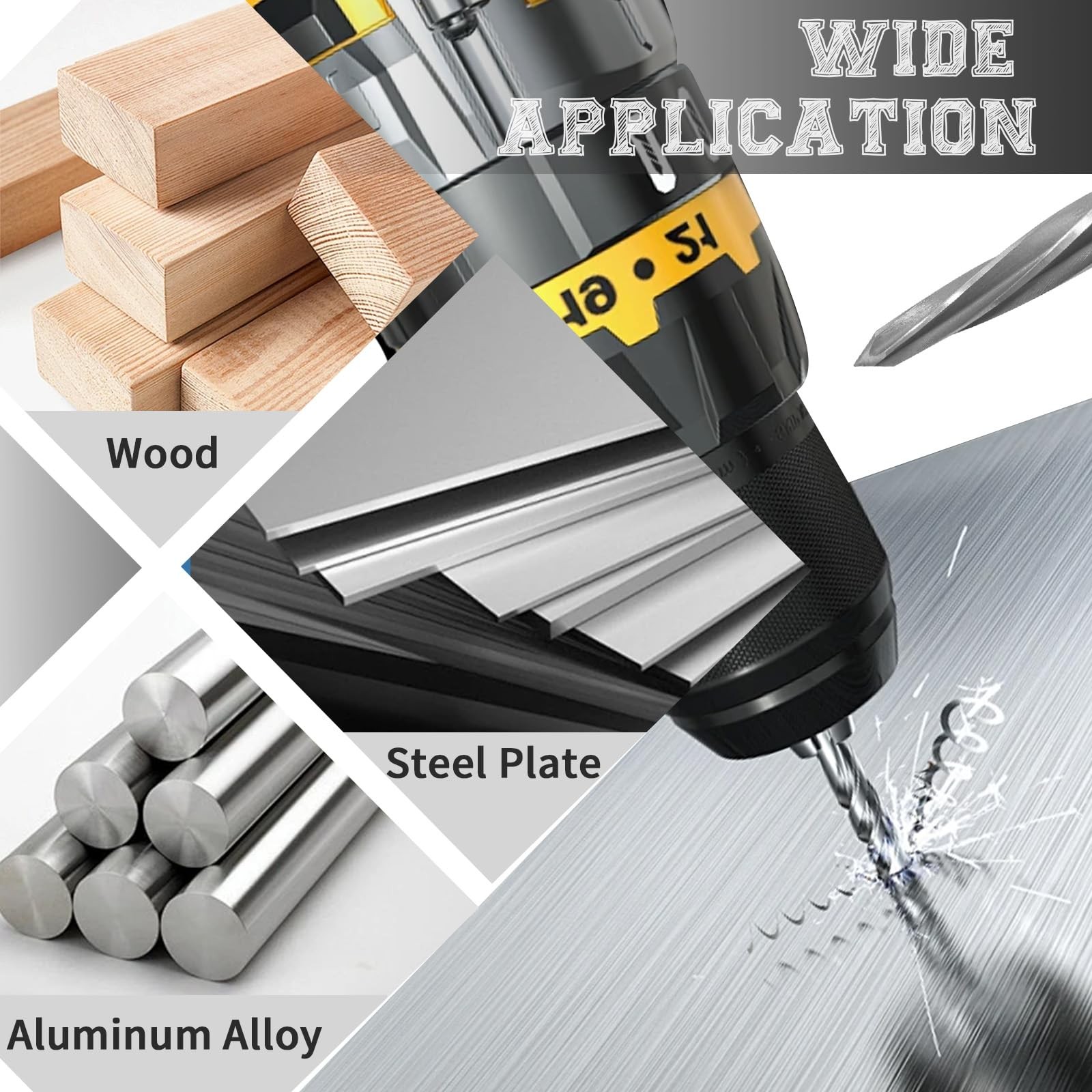 9/16" Durable Reamer Drill Bit, M2 HSS Taper Chucking Reamer Bridge Construct...