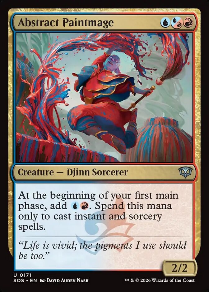 MTG Secrets of Strixhaven U Abstract Paintmage #0171 PLAYSET 4X X4