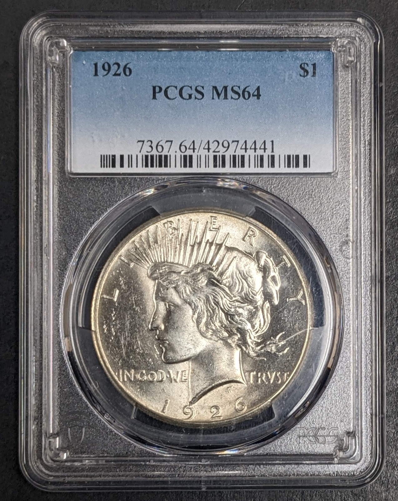 1926 Peace Silver Dollar PCGS MS64