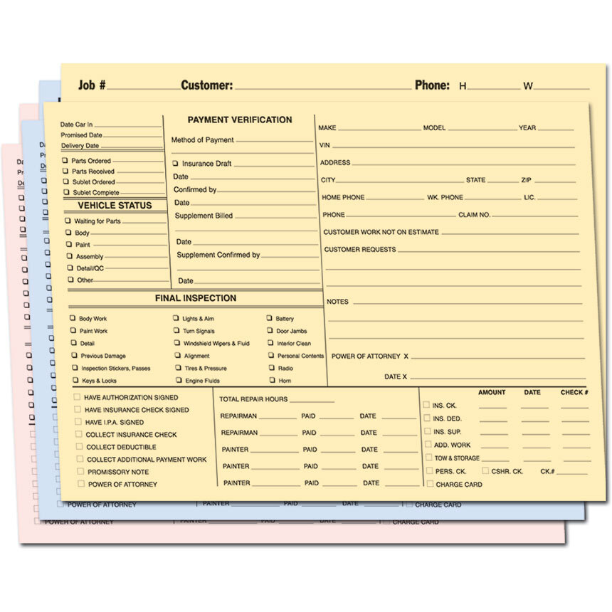 Job Folder Pastel Color Coded 110 lb (50)