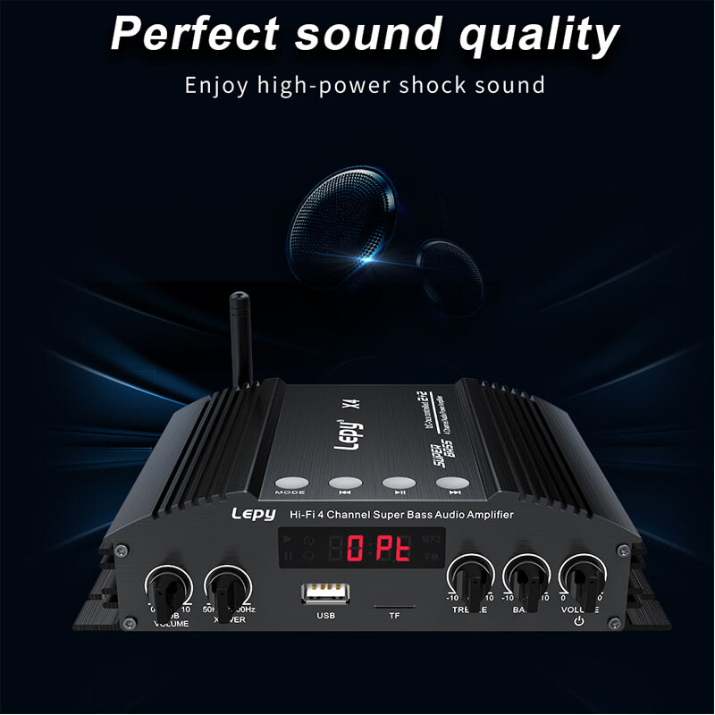 ‌Compact 4CH Amplifier: 240W Total, Multi-Input & 20Hz-20KHz‌