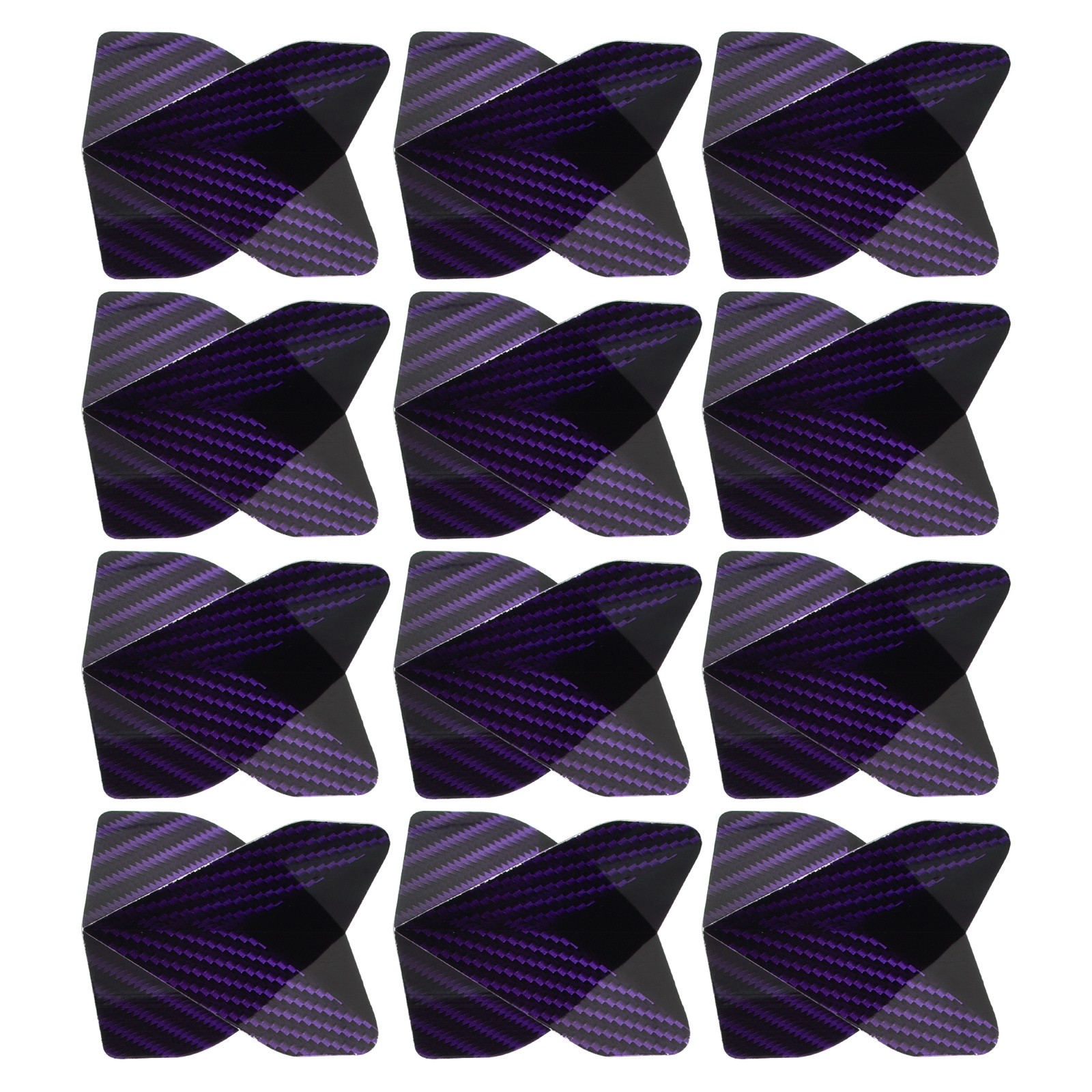 12Pcs Dart Flights,Standard Darts Accessory Spotted Style(Black,Purple)