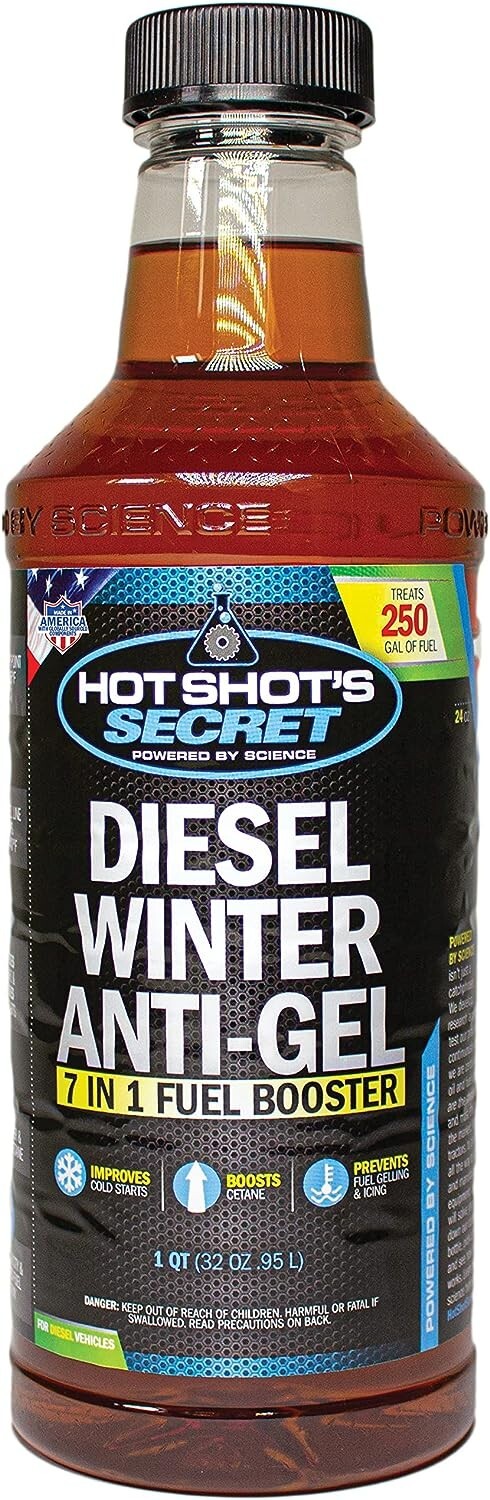Hot Shot's Secret Diesel Winter Anti-Gel 7-in-1 Diesel Fuel Additive – 32 Fl. Oz